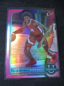 KEON ELLIS 2021-22 1st Bowman University Chrome Pink Refractors #75 MINT