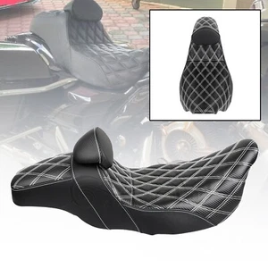 Two-Up Driver Front Rear Seat w/Backrest For Harley Street Glide FLHX CVO FLHXSE - Bild 1 von 16