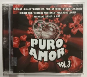 PURO AMOR VOL. 3, FEAT. PAULINA RUBIO, 2002 MEXICAN CD ALBUM, HOLE PUNCH - Picture 1 of 3