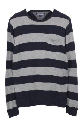 Tommy Hilfiger Suéter Hombre M Mezcla de Lino Bolsillos Elásticos Rayas Foto 1 de 4