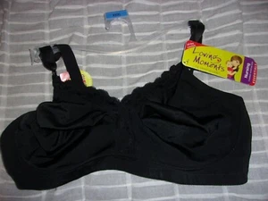 WOMAN'S NEW NWT WIRELESS NURSING MOLDED BRA BY LEADING LADY 34b BLACK - Picture 1 of 3