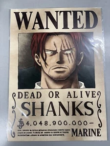 One Piece Official Mugiwara Store Marine Wanted Poster - Shanks Red Haired - Bild 1 von 3