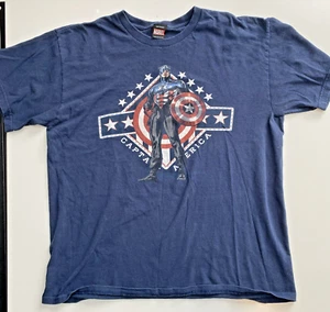 Marvel's MCU - Camiseta Azul Capitán América - Talla Grande - Imagen 1 de 9