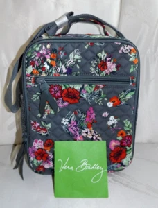VERA BRADLEY Cooler Insulated Lunch Tote Shoulder Bag- Hope Blooms Gray - New - Picture 1 of 7