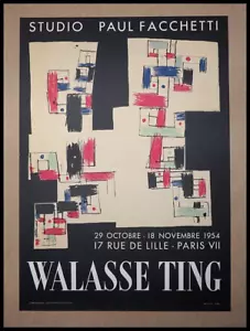 Walasse TING, Studio Facchetti, Original Art Exhibition Poster by Mourlot, 1954 - Picture 1 of 4