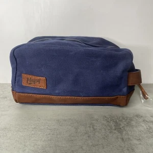 Mugsy Navy Blue Dopp Kit Bag Canvas Toiletry Bag NEW - Picture 1 of 7