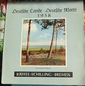 Abreiß/Aufstellkalender Deutsche Lande Worte - Kaffee Schilling Bremen 1958 - Bild 1 von 6