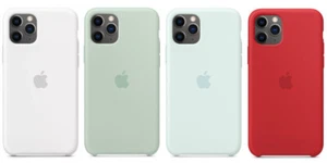 Original Silicone Case Apple iPhone 11 Pro White / Beryl / Seafoam / Red - Zdjęcie 1 z 5