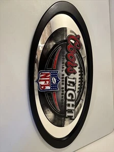 Rare Coors Light Beer,  NFL,  Mirror Bar Sign Pre-owned With Football Background - Picture 1 of 9