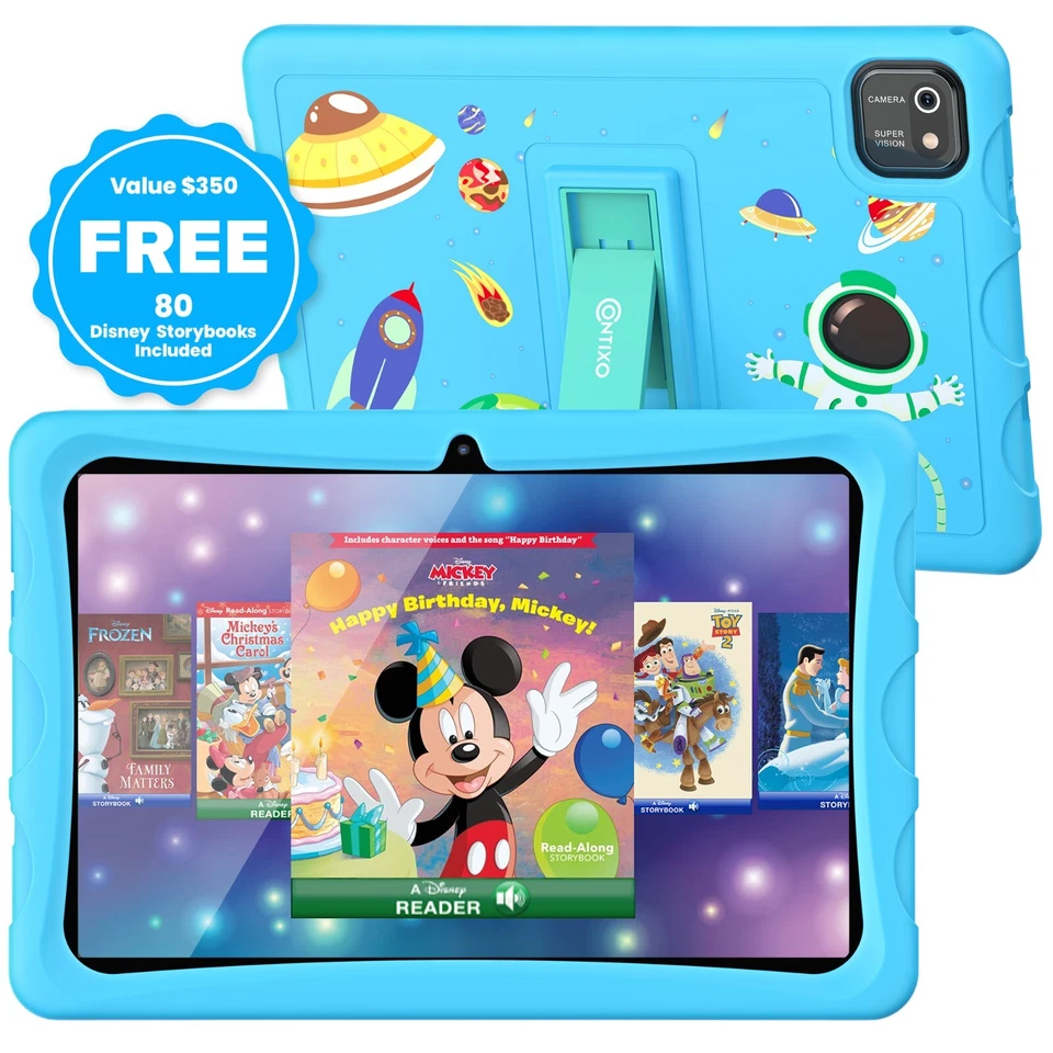 Contixo K103 10" Kids Tablet with Exclusive 80 Disney Storybooks, 32GB, Wifi - Image 1 of 1