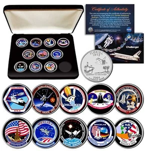 Space Shuttle Challenger Mission NASA Florida Statehood Quarters 10er Coin Set Box - Bild 1 von 1