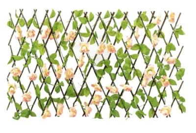 Solar Pink Flower Trellis Lights LED Garland Yard Garden Decor - Image 1 of 4