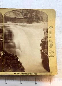 c1890 John R Moore Stereoview Card - #206 Sherman Or First Fall NR - Picture 1 of 2