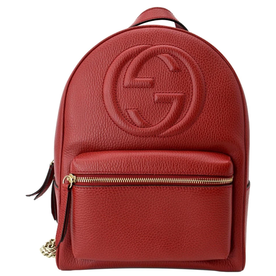 Mochila GUCCI Soho de cuero con cadena roja 536192 Foto 1 de 4