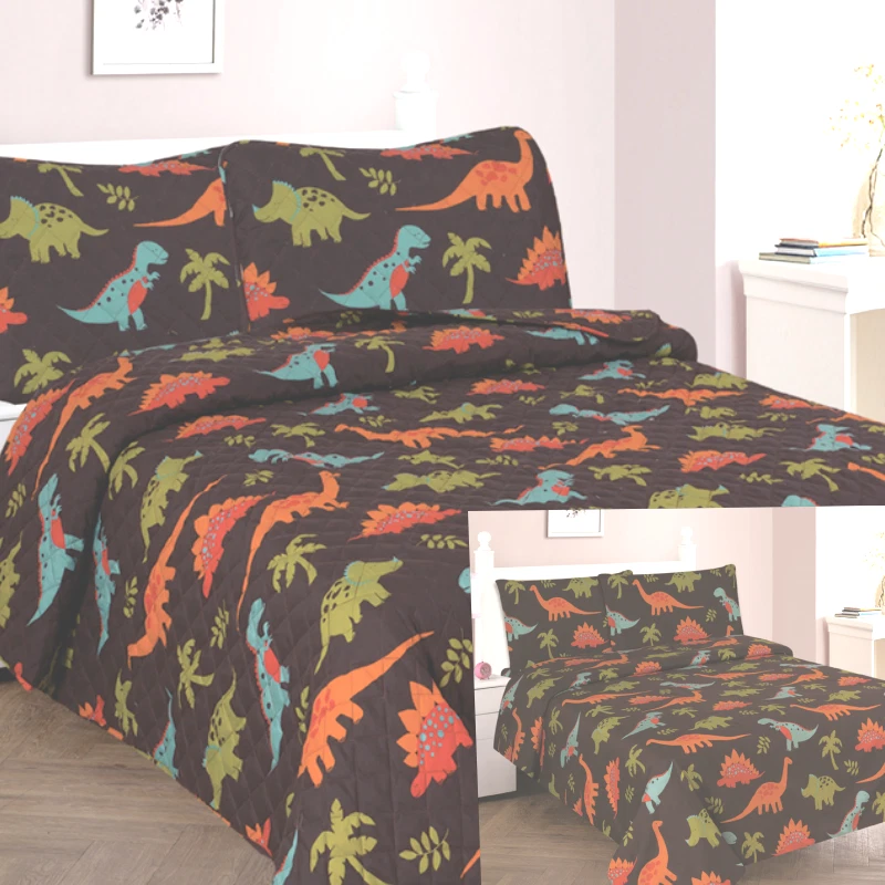 NEW 7PC QUILT BEDSPREAD WITH SHEET SET BED DRESSING BEDDING FOR KIDS TEENS FULL  - Image 1 of 1