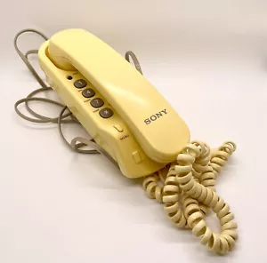Sony IT B3 Telephone PHONE Corded Yellow Vintage Desk Wall RAD Works 1980s