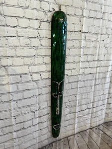 80cm Green Mosaic Mirror Mask Carved Painted Ethnic Tribal Wall Art Handmade - Picture 1 of 9