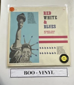 Red White & Blues - Women Sing Of America ( 1928-61) Jazz Blues Lp Record EX/EX - Picture 1 of 6