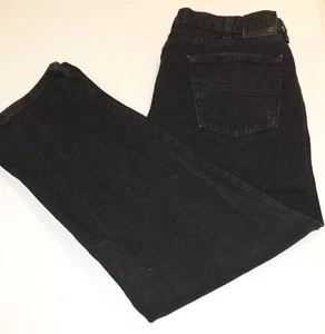Lee 200 8908 Regular Fit Straight Leg Black Denim Jeans Tag 40x30 - Picture 1 of 12