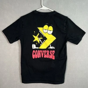 Converse Classic Logo Cartoon T Shirt Adult XS Black Mens - Picture 1 of 8