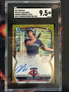 2023 Bowman Chrome 1st Kyler Fedko Bowman AUTO Gold Shimmer 02/50 Twins SGC 9.5 - Picture 1 of 2