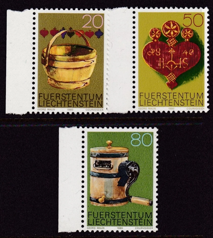 LIECHTENSTEIN #687-689 MNH OLD ALPINE FARM TOOLS - Image 1 of 1