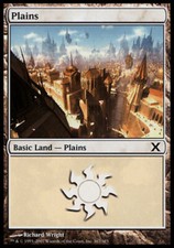 Plains (367) - Foil ~ Moderately Played 10th Edition Tenth MTG Magic UltimateMTG