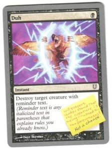 Magic_the_gathering Unhinged Duh #52 2004,MTG,LP Common - Picture 1 of 2