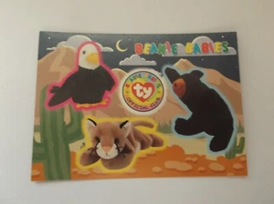 Ty Beanie Babies Official Club "NIGHT HUNTERS 1" #4 Sticker Trading Card 1999 - Picture 1 of 2