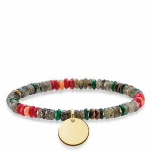 Thomas Sabo Armband NEU BOHO BRAUN ag 925 vergoldet Coin LBA0038-872-7-L 17,5 cm - Bild 1 von 1