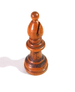 Regence Regency Single braun Bischof Schachfigur gedrechselt Holz 53 mm - Bild 1 von 5