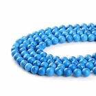 Smooth Surface Round Beads Natural Turquoises Loose Spacer Bead For Bracelet New
