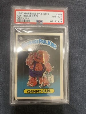 1985 GARBAGE PAIL KIDS STICKERS #19a CORRODED CARL ORIGINAL SERIES 1 PSA 8 NM-MT - Image 1 of 2