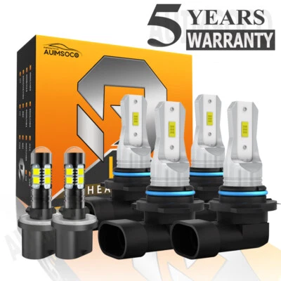 Faro LED alto bajo antiniebla bombillas para Chevy Impala sedán 3,4 L 3,8 L 2000-2005 Foto 1 de 4