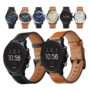 Für Fossil Uhrenarmband 20mm 22mm klassisches Echtlederband Watchzeiger - Bild 1 von 14