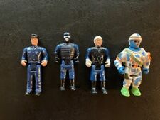 Vintage Set of 4 Mini Police Figures- Blue Uniform- Commando Blizzard Brigade