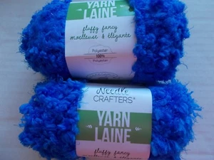 Needle Crafters Fluffy Fancy yarn, Blueberry, lot of 2 (65 yds ea) - Picture 1 of 2