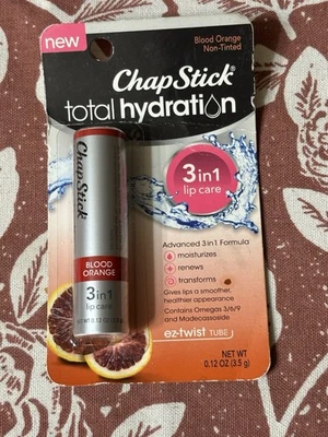 Chapstick Total Hydration 3 in 1 Lip Balm Blood Orange x1 RARE (Non-Tinted) - Image 1 of 4