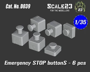 Scale23 1/35 Emergency Stop Button (6pcs) - Picture 1 of 1