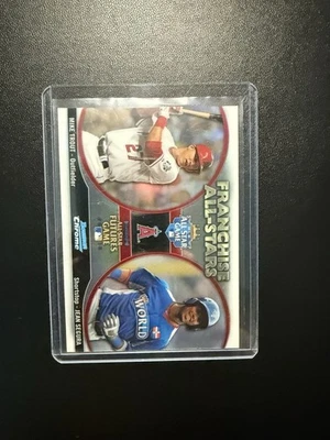 2012 BOWMAN CHROME MIKE TROUT & SEGURA FRANCHISE ALL-STARS REFRACTOR #FAS-TS  - Image 1 of 2