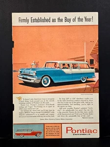 1956 Advertising Page From Magazine, Pontiac Station Wagon, Strato-Streak V8 - Picture 1 of 1
