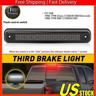 Para GMC Chevy C/K 1988-1998 1500 2500 3500 LED Tercera lámpara de luz de carga de freno Foto 1 de 4