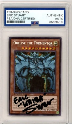 PSA Signed Eric Stuart Obelisk the Tormentor SBC2-ENB01 Speed Duel 1st Edition - Image 1 of 2