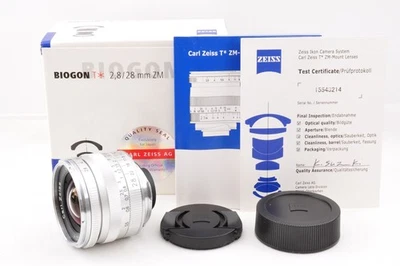 Carl Zeiss Biogon T* 28mm f2.8 ZM Silver for Leica M Mount with Box Near Mint - Image 1 of 4