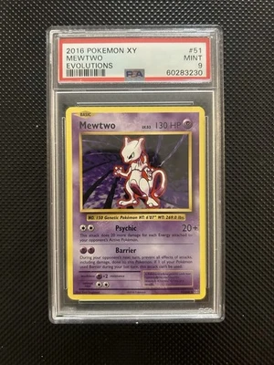 2016 Pokémon XY Evolutions Mewtwo #51 PSA Mint - Image 1 of 2