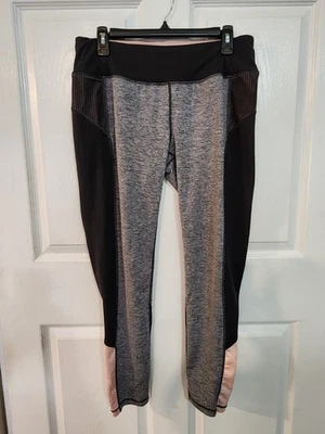 Tangerine Women's Black Gray and Pink Leggings Size L - Image 1 of 3