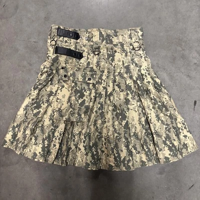 Scottish Highland Utility Kilt Para Hombres 34/36 Camuflaje Digital Camuflaje Plisado Bolsillo Foto 1 de 4