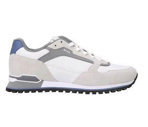 Hugo Boss Trainers BOSS Parkour Runn Mens Footwear in Open White - Picture 1 of 9