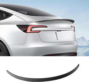 2026 2025 2024 Tesla Model 3 Spoiler OEM Rear Spoiler Wing Rear Trunk Lip ABS - Picture 1 of 7