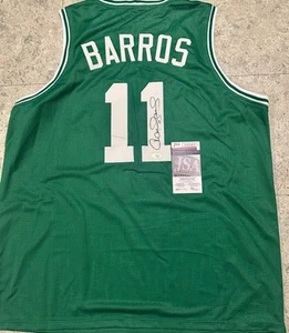 Camiseta Dana Barros Boston Celtics Autografiada Firmada Estilo Personalizado Certificado de Autenticidad JSA - Imagen 1 de 3